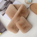 Khaki Double-Sided Plush Thick Scarf
