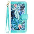 Printed leather case--green