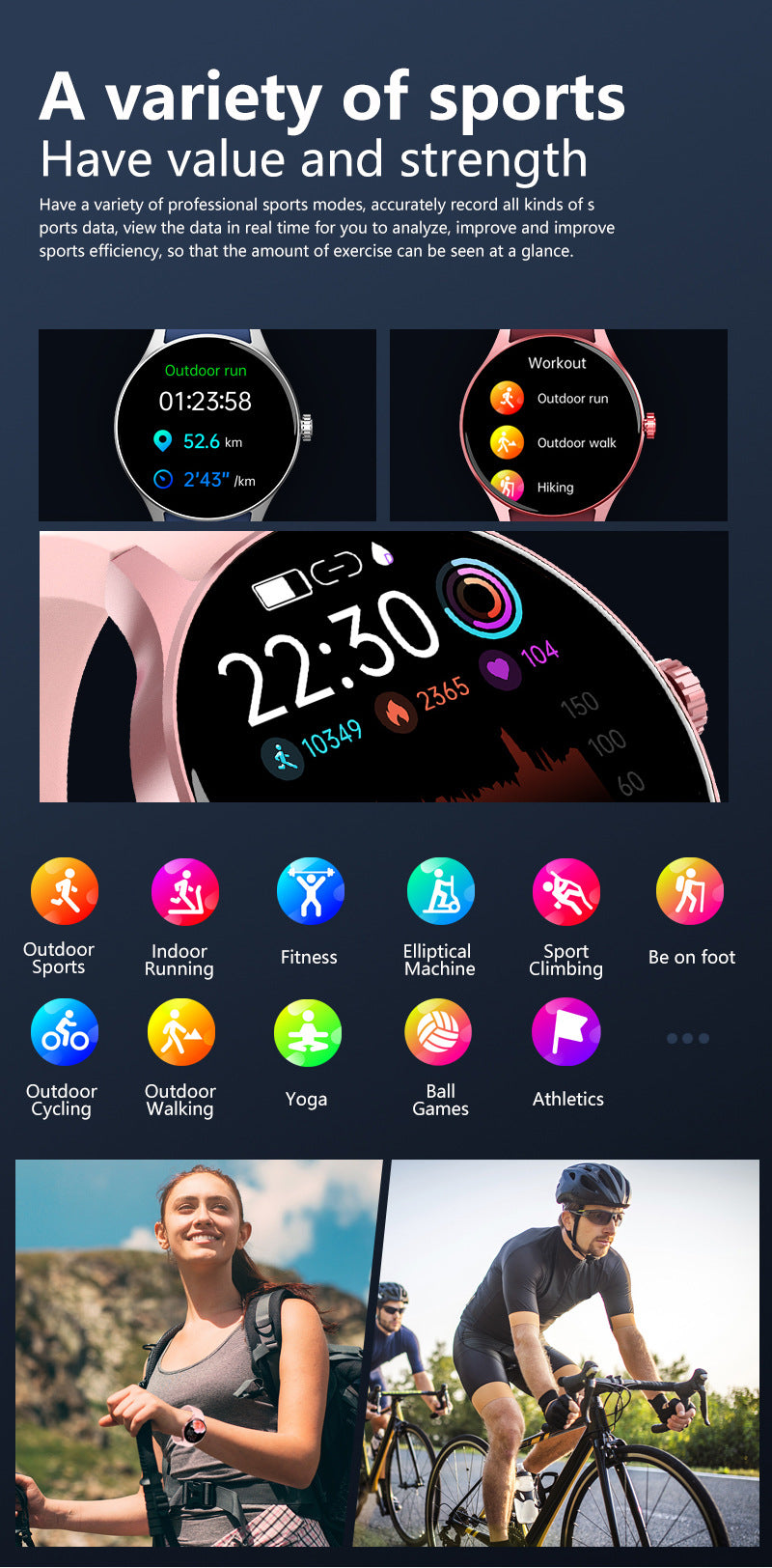 User wearing fitness watch during workout