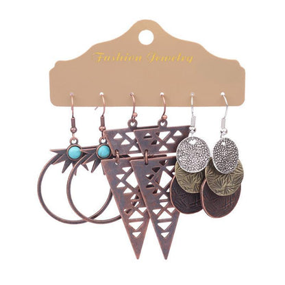Vintage Bohemian Long Tassel Earrings in Purple - Image 1