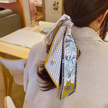 Vintage silk scarf showcasing unique designs - Image 7