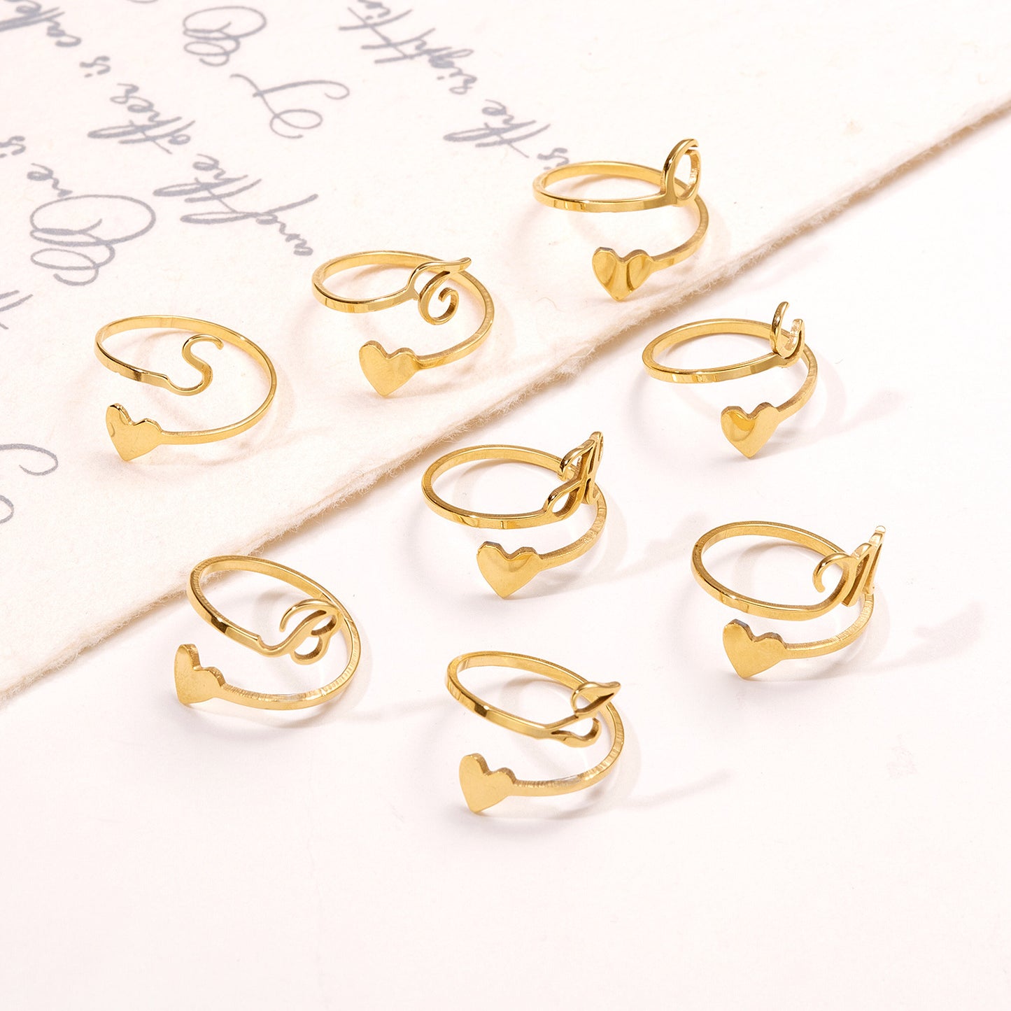 Customizable women's ring in stainless steel
