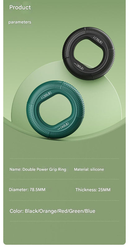 Adjustable silicone grip strengthener side view