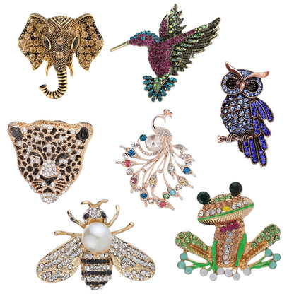 Unique animal brooch collection