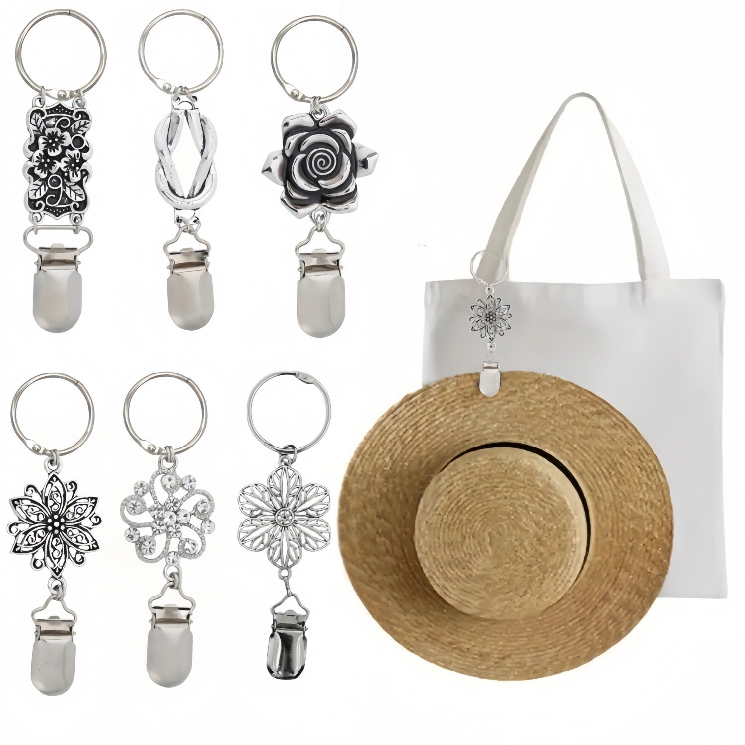 Travel hat clip front view