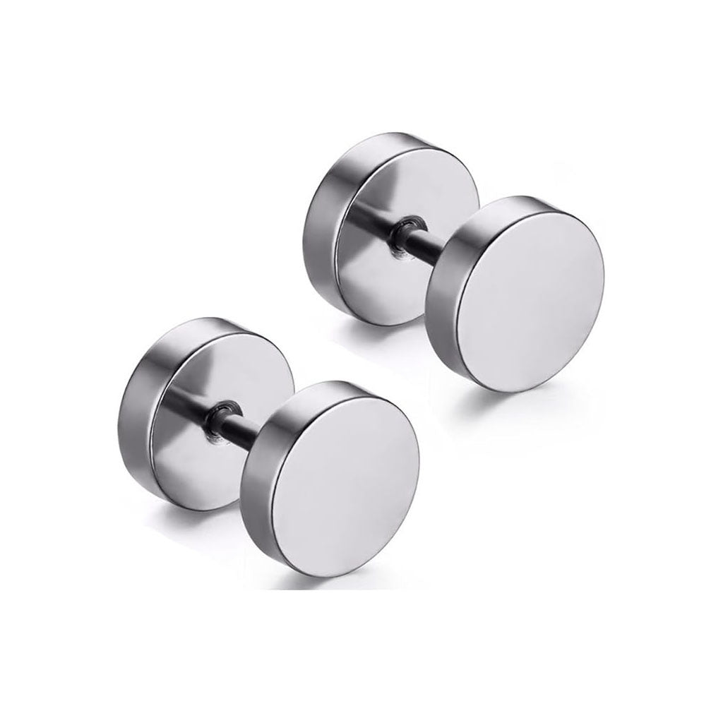 Black Zircon Barbells Earrings Set - Image 1