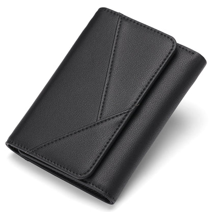 stylish tri-fold wallet in starry black