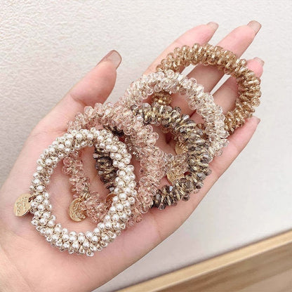 Chic Korean Pearl Hair Tie Bracelet Image 6