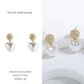 57#925 Silver Needle Earrings Pair