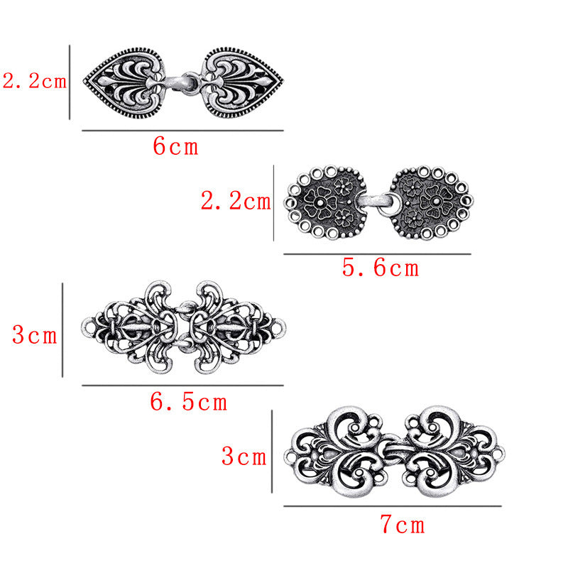 Elegant vintage scarf clip in antique silver