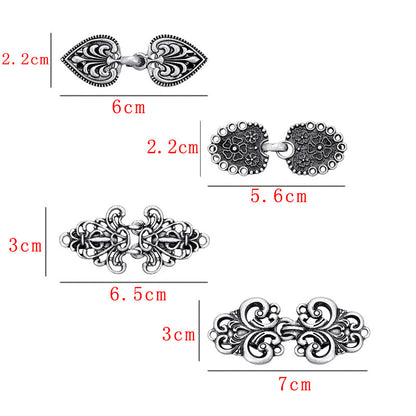 Elegant vintage scarf clip in antique silver