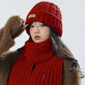 Hat + Scarf Burgundy
