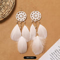 12-Dreamcatcher Long White Feather