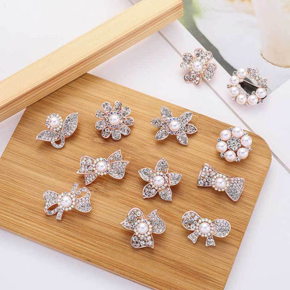 elegant floral pearl brooch image 1
