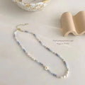 Sky Blue Daisy Necklace