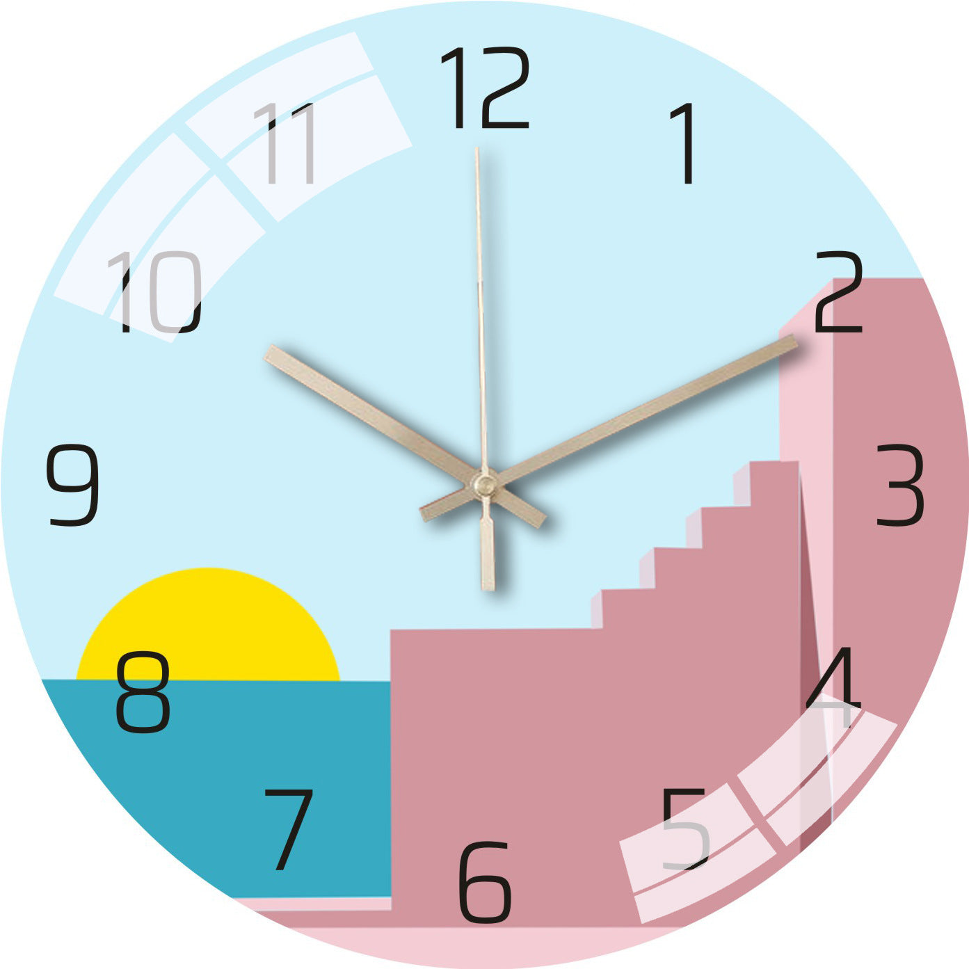 Minimalist wall clock design showcase
