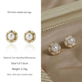 9#925 Silver Needle Earrings Pair