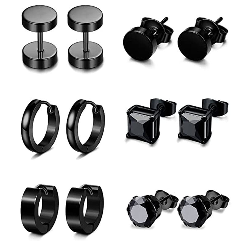 Dumbbell design zirconia earrings - image 3
