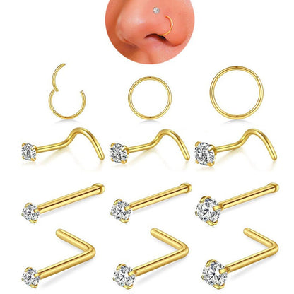 Fashionable nose jewelry set image 7