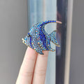 XZ0168-1 Tropical Fish Brooch - Blue
