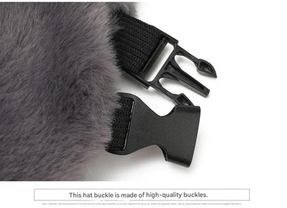 Winter earflap hat in black