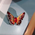 Butterfly Red Oil Painting - Large