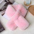 Pink Double-Sided Plush Thick Scarf