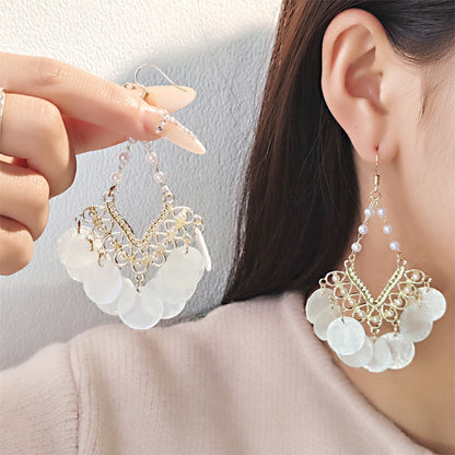 Chic Vintage Shell Tassel Earrings image 8