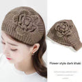 Dark Khaki Yarn Flower