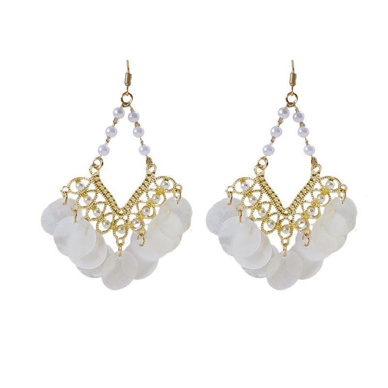 Chic Vintage Shell Tassel Earrings image 10