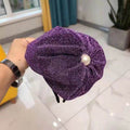 French Pearl Beret Purple