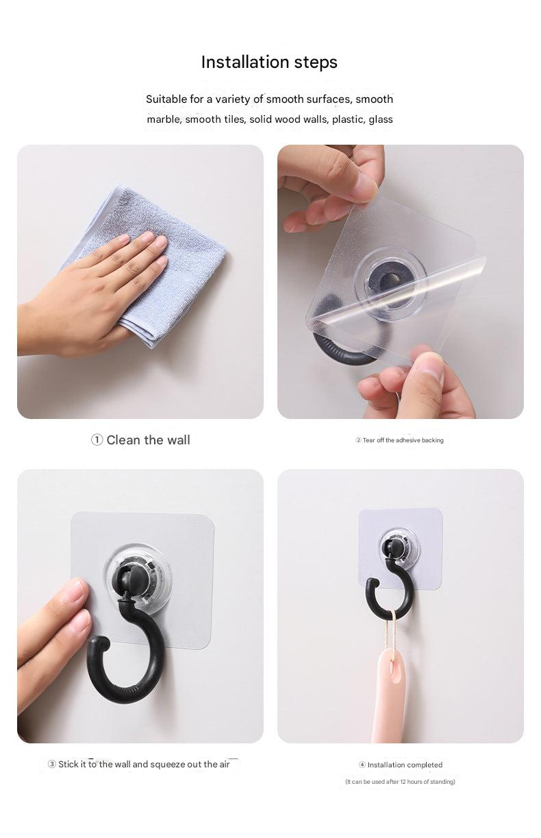 Hook on textured white wall