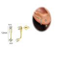 Gold Top and Bottom Zircon Pair