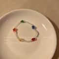 Colorful Transparent Small Flower Bracelet