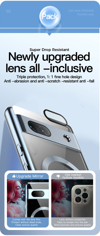 Google Pixel 7A Magnetic Charging Case - Durable TPU Protective Cover with Sleek Design