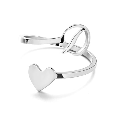 Customizable women's ring in stainless steel