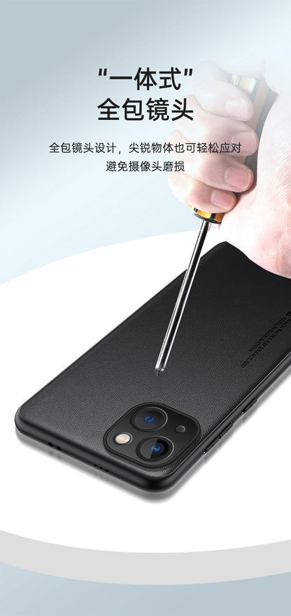 Premium PU Leather iPhone Case for iPhone 15/14/13 - Stylish Protection with Custom Options