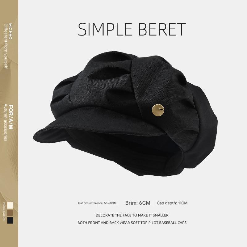 polyester beret hat for winter