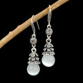 Layered Leaf Dangle (White)