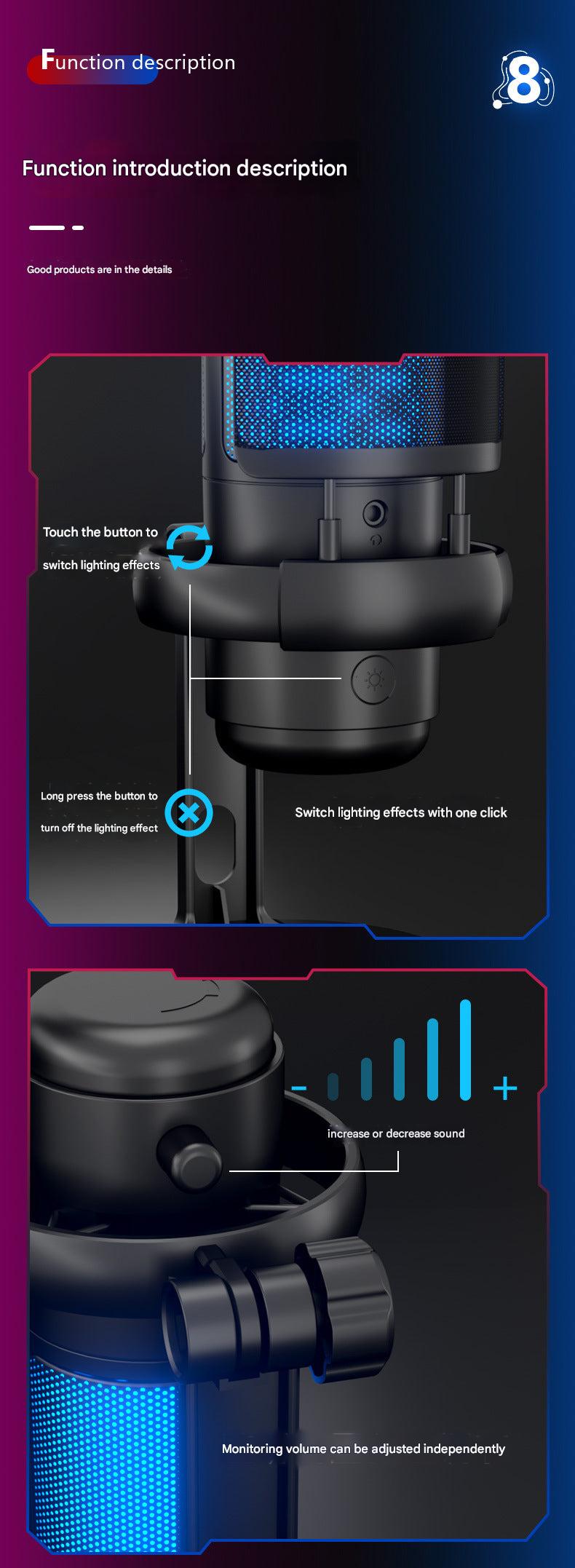 Stylish RGB Microphone Setup