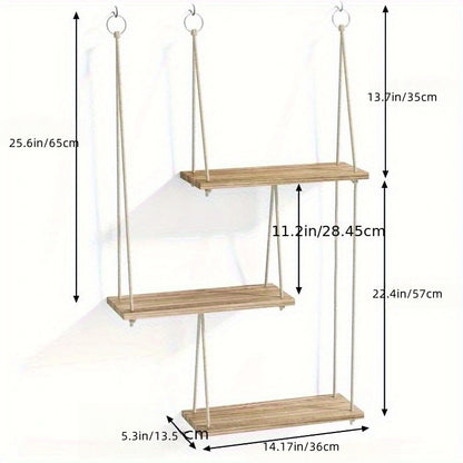 Handmade Bohemian Cotton Rope Storage Rack Image 1