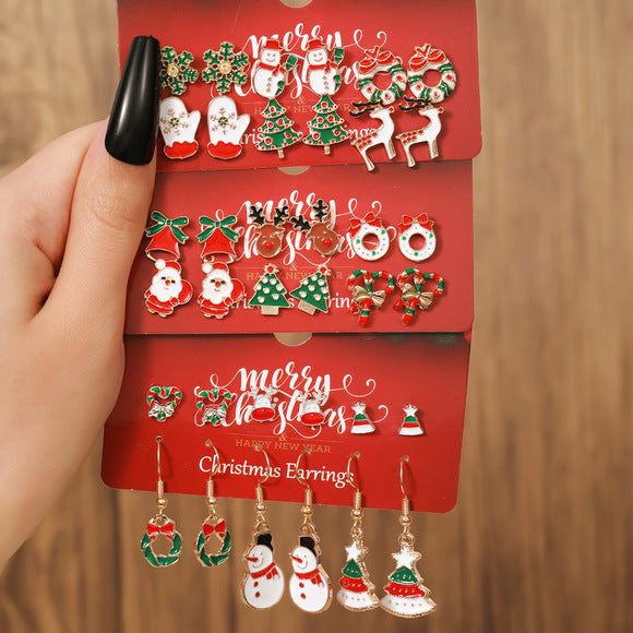 Holiday themed minimalistic earrings