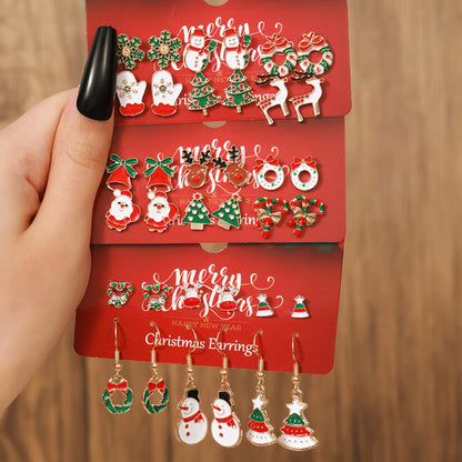 Holiday themed minimalistic earrings