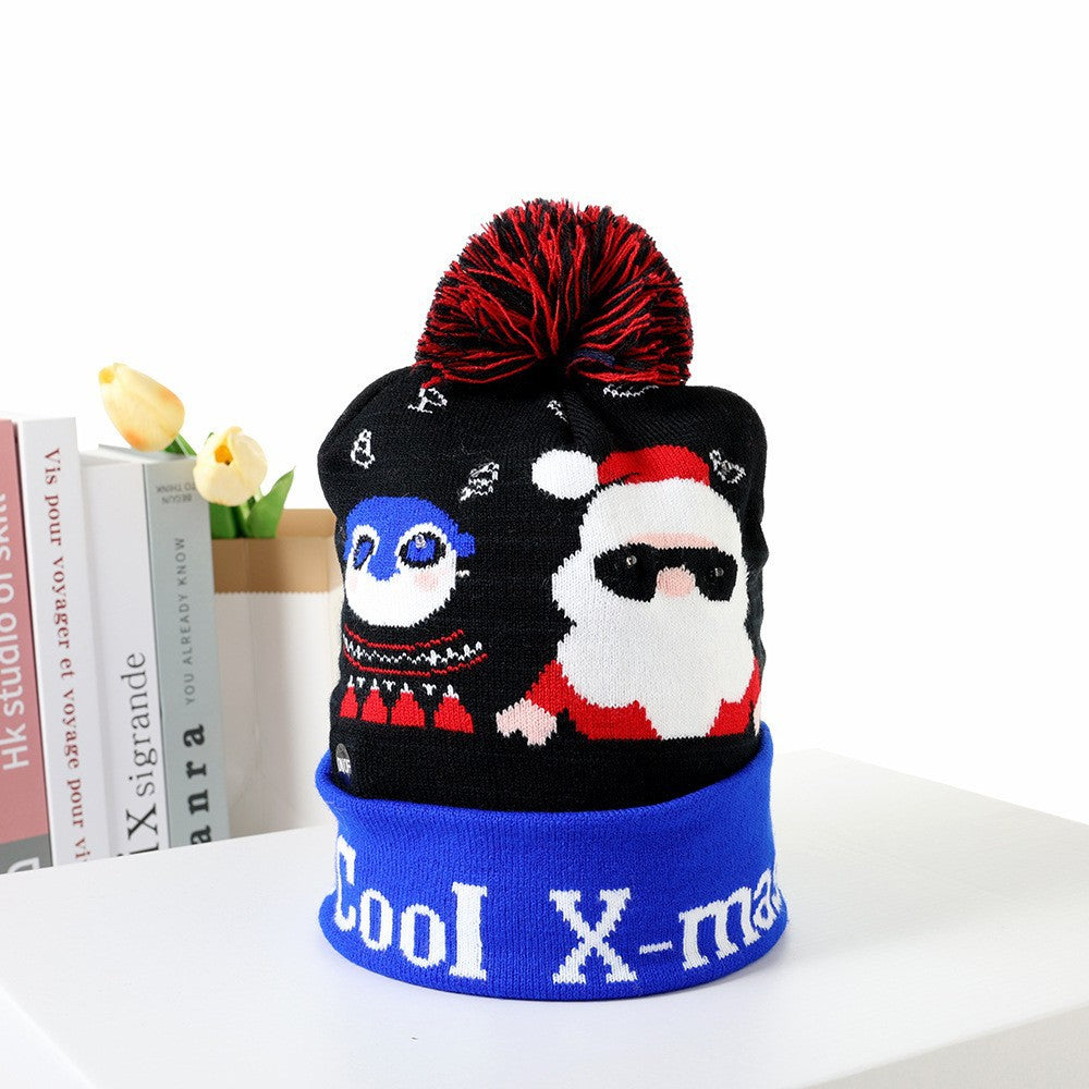 Colorful Christmas knit beanie hat 6