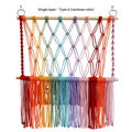 Woven Cotton Rope Storage Rack: Single Layer A Model Rainbow Color