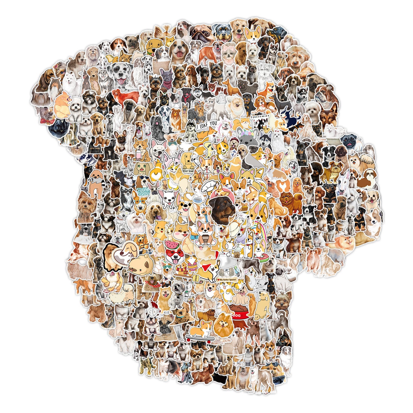 playful dog sticker