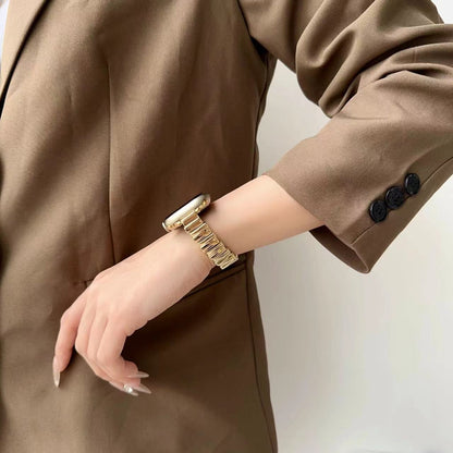 Stylish Irregular Metal Square Apple Watch Bands - Compatible with All Models