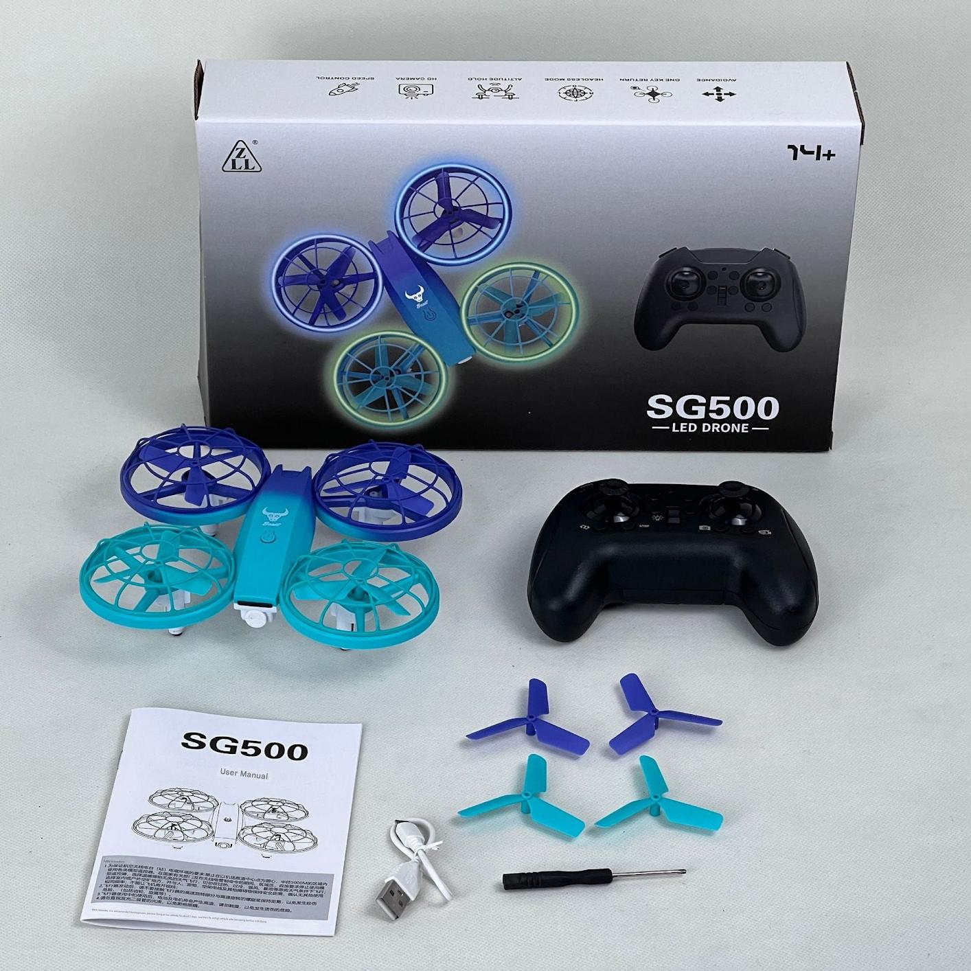 Close-up of SG500 drone design