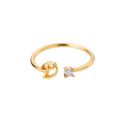 gold alphabet ring with letters