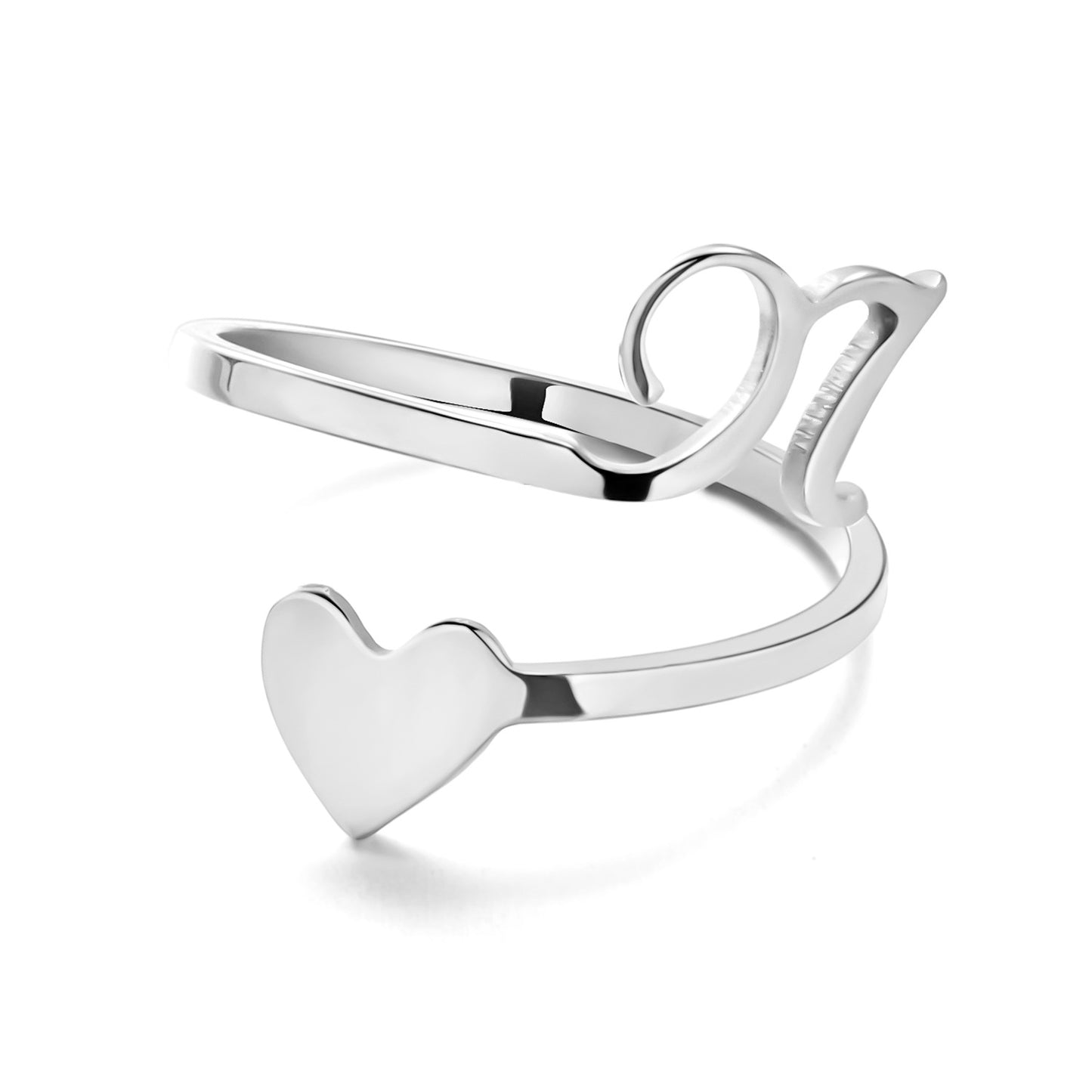 Customizable women's ring in stainless steel